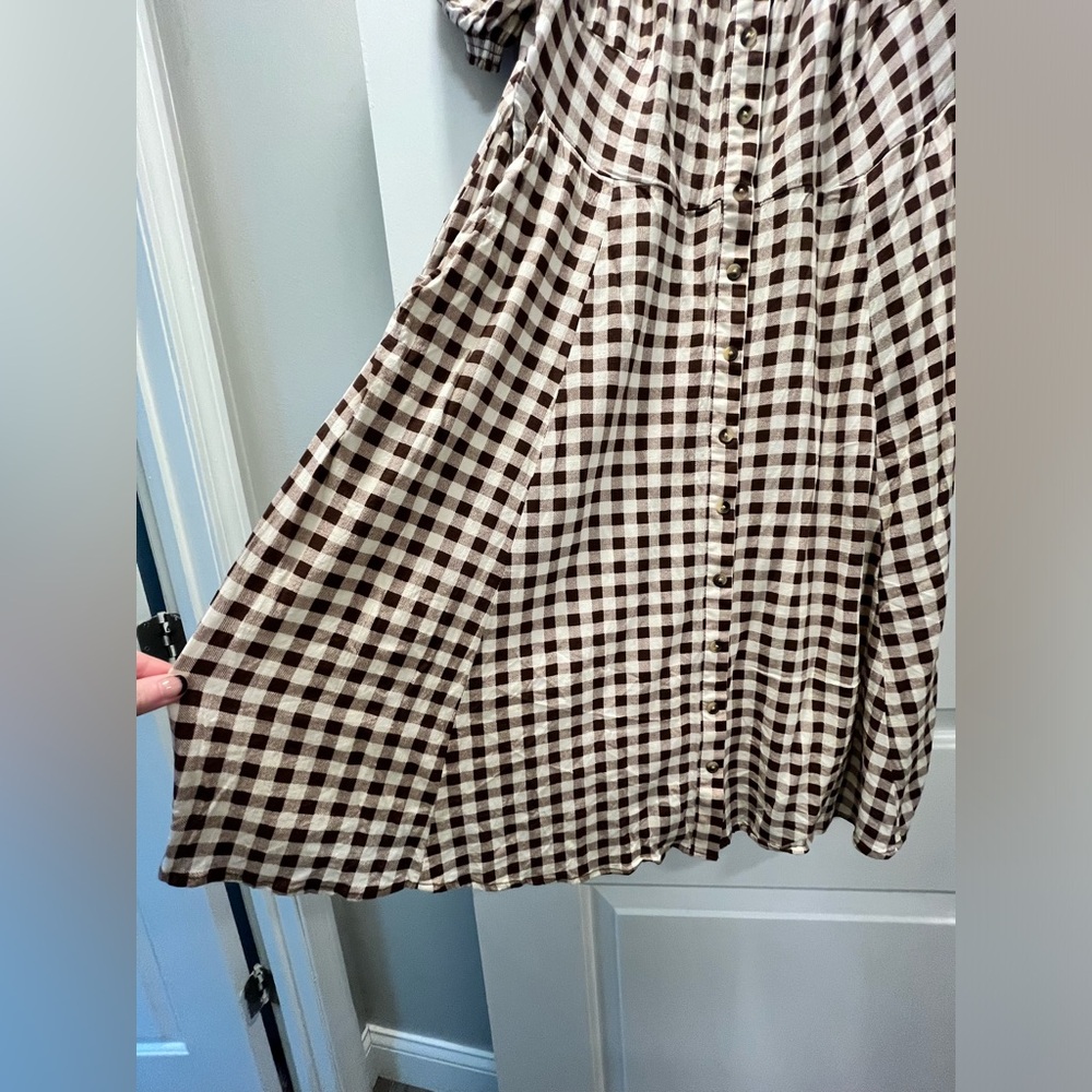 Torrid Mini Rayon Slub Button Front Skater Dress size 00 - Picture 8 of 10